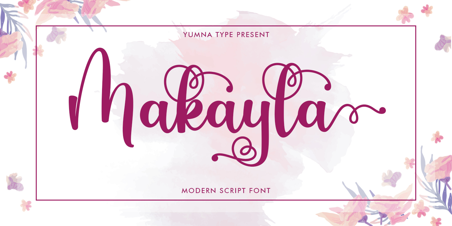 Beispiel einer Makayla-Schriftart